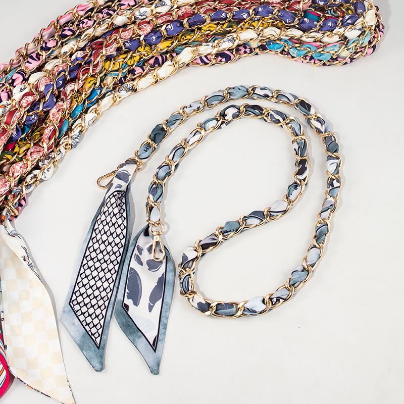 Versatile Silk Scarf Chain Strap: DIY Shoulder Bag Accessory Scarf Weave Replaceable Bag Strap (Approx. 115cm)
Versatile Silk Scarf Chain Strap: DIY Shoulder Bag Accessory Scarf Weave Replaceable Bag Strap (Approx. 115cm)