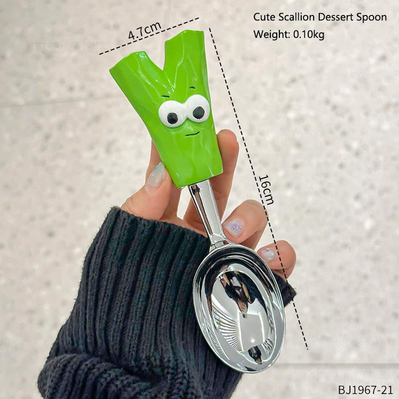 Cute Scallion Model Spoon Creative Watermelon Ice Cream Dessert Spoon Home Utensils Soup Rice Fruit Long Handle Spoon
Cute Scallion Model Spoon Creative Watermelon Ice Cream Dessert Spoon Home Utensils Soup Rice Fruit Long Handle Spoon