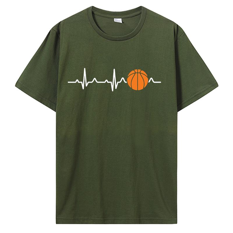 Basketball Heartbeat TShirt Men Birthday Gifts Short Sleeves Funny Tees O Neck Cotton Clothes Humor T Shirt 4XL
Basketball Heartbeat TShirt Men Birthday Gifts Short Sleeves Funny Tees O Neck Cotton Clothes Humor T Shirt 4XL