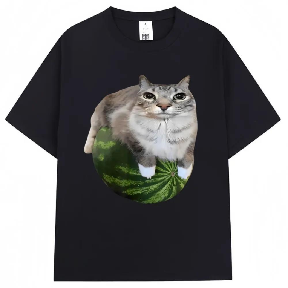 Funny Watermelon Cat Meme T Shirt Silly Kitten Lover Men Women Short Sleeve Fashion Novelty Oversized Cotton Casual Y2k T-shirts XXXXXL чорний
Funny Watermelon Cat Meme T Shirt Silly Kitten Lover Men Women Short Sleeve Fashion Novelty Oversized Cotton Casual Y2k T-shirts XXXXXL чорний