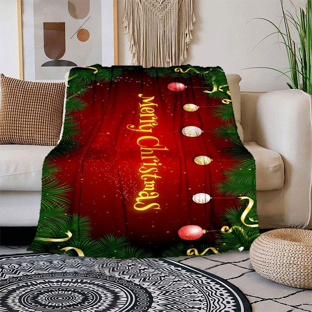 Merry Christmas Festive Greeting Card with Pine Branches and BaublesBlanket Flannel Throw Blanket for Sofa, Bed, Travel, Camping, Office, 150x180cm
Merry Christmas Festive Greeting Card with Pine Branches and BaublesBlanket Flannel Throw Blanket for Sofa, Bed, Travel, Camping, Office, 150x180cm