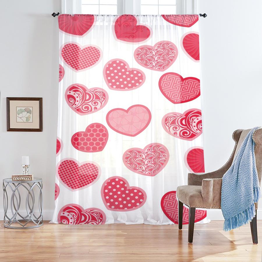 Single Panel White Based Pink Patterned Love Shaped Gauze Curtain Romantic Style Perfect Valentine Day Bedroom Living Room For Area Made Of Polyester W100*H70(CM)-Hooks&2PCS
Single Panel White Based Pink Patterned Love Shaped Gauze Curtain Romantic Style Perfect Valentine Day Bedroom Living Room For Area Made Of Polyester W100*H70(CM)-Hooks&2PCS