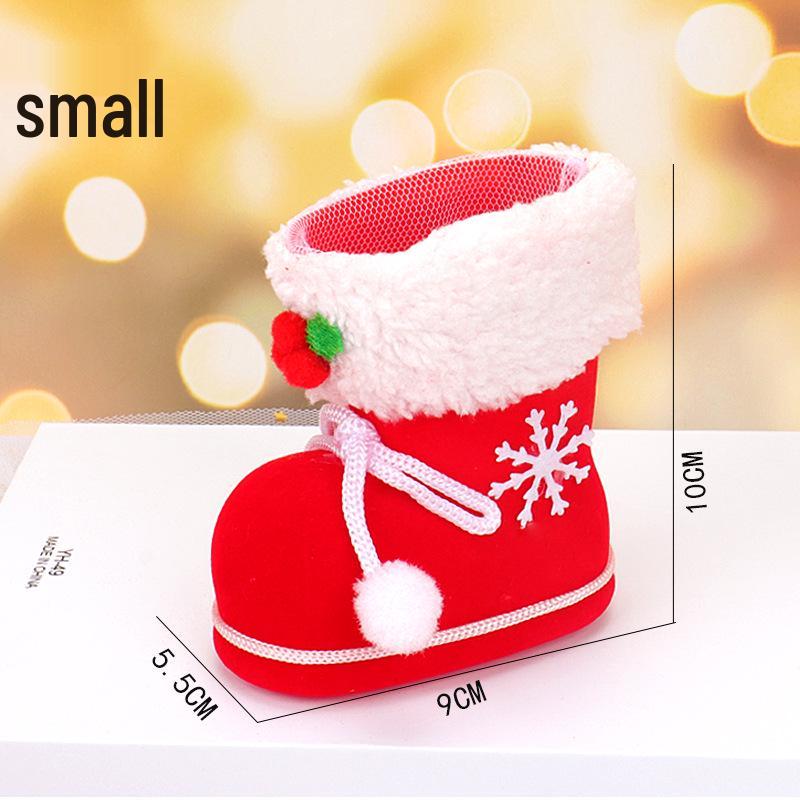 Creative Christmas Flocked Boot Pen Holder and Candy Bag - Festive Small Gift Boot Decorations
Creative Christmas Flocked Boot Pen Holder and Candy Bag - Festive Small Gift Boot Decorations
