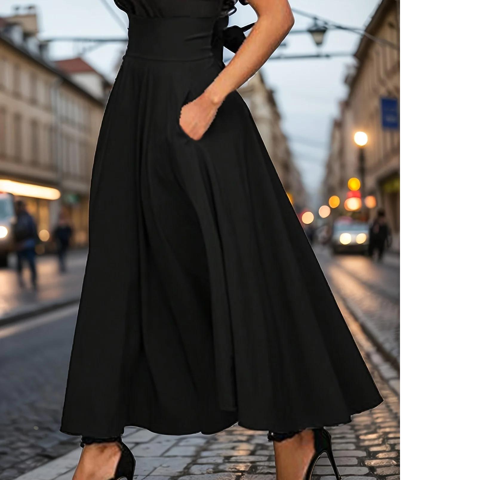 Dresses Solid Color A-line Skirts for Woman Clothing High Elastic Waist Long Skirt Women with Bow Elegant Women s Skirts XS чёрный
Dresses Solid Color A-line Skirts for Woman Clothing High Elastic Waist Long Skirt Women with Bow Elegant Women s Skirts XS чёрный