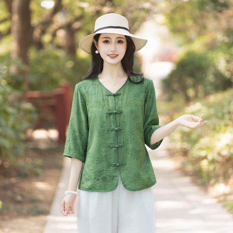 Elegant Retro 7-Sleeve Chinese Style Shirt XL (90-105 jin) зелёный
Elegant Retro 7-Sleeve Chinese Style Shirt XL (90-105 jin) зелёный