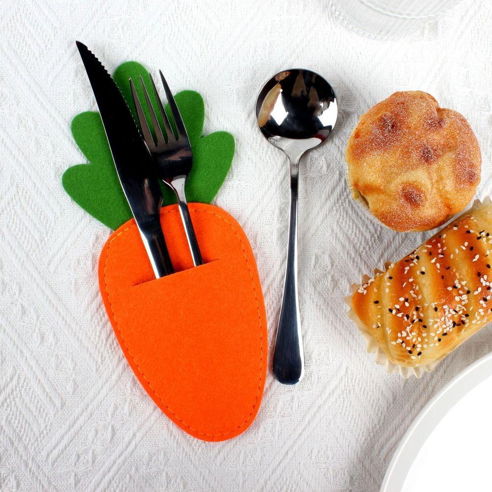5pcs Carrot Shape Cutlery Storage Bags Felt Silverware Organizer Bag Tableware Cover Party Favors Carrot
5pcs Carrot Shape Cutlery Storage Bags Felt Silverware Organizer Bag Tableware Cover Party Favors Carrot