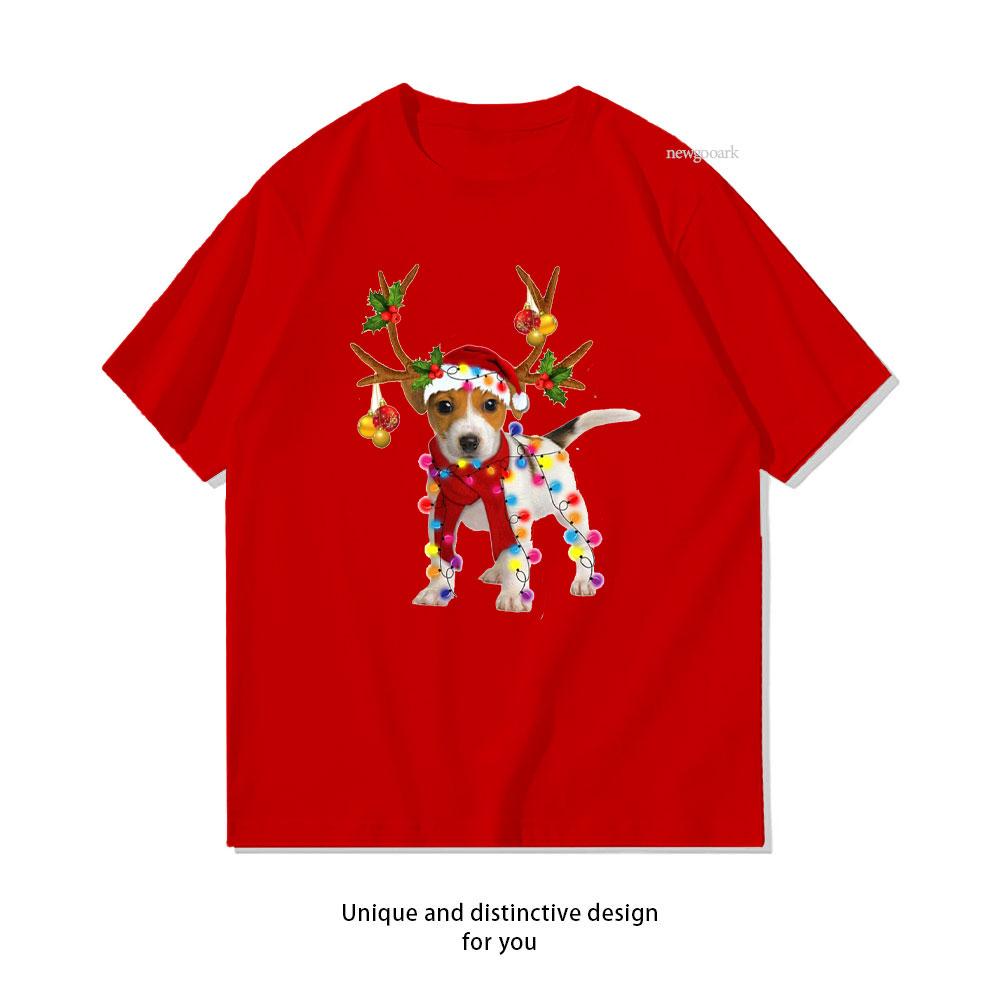 Jack russell Dog Reindeer Christmas Lights Tree Xmas Santa TShirt woman man cotton graphic t shirts streetwear Oneck shirt S
Jack russell Dog Reindeer Christmas Lights Tree Xmas Santa TShirt woman man cotton graphic t shirts streetwear Oneck shirt S