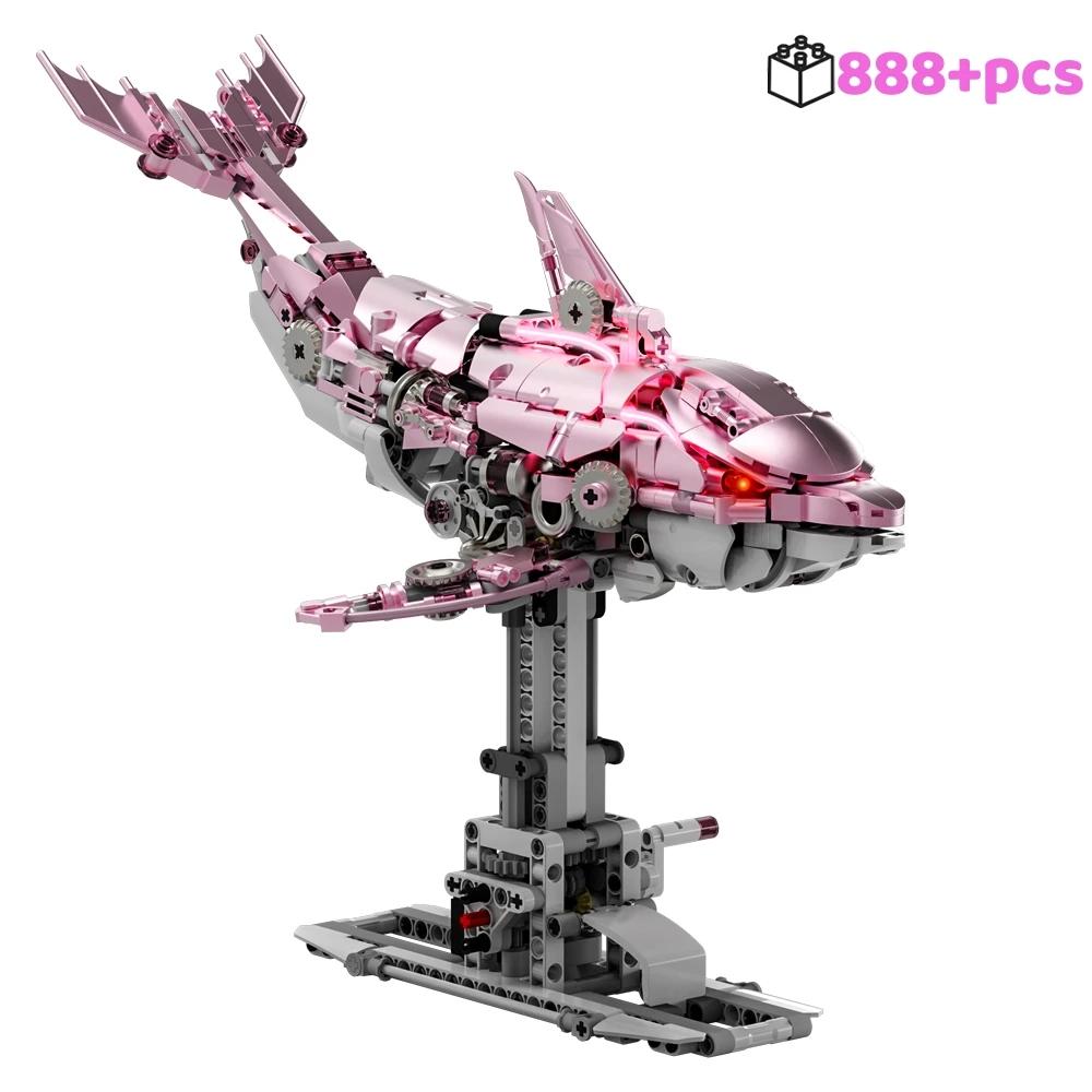 DIY Creative Marine Animal Building Blocks Set Mechanical Dolphin with Light Linkage Assembly Model Christmas birthday gifts 888pcs
DIY Creative Marine Animal Building Blocks Set Mechanical Dolphin with Light Linkage Assembly Model Christmas birthday gifts 888pcs