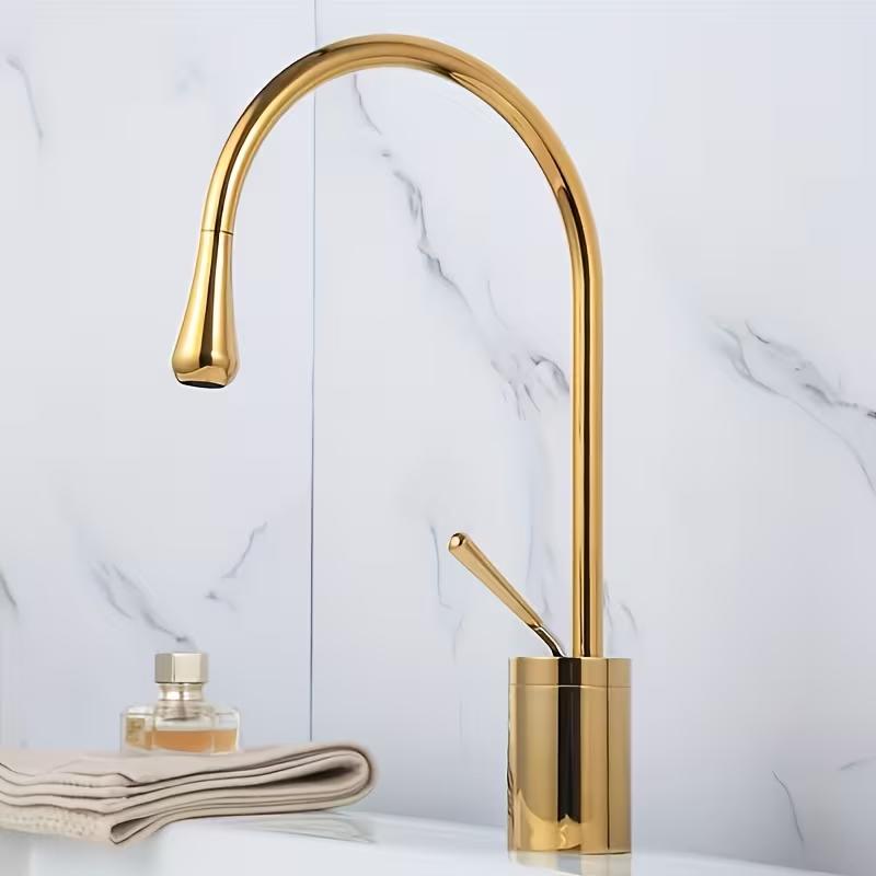 1pc European Style Water Droplet Faucet - Modern Copper Alloy Single Hole Bathroom Sink Faucet with Hot/Cold Adjustment золотистий
1pc European Style Water Droplet Faucet - Modern Copper Alloy Single Hole Bathroom Sink Faucet with Hot/Cold Adjustment золотистий