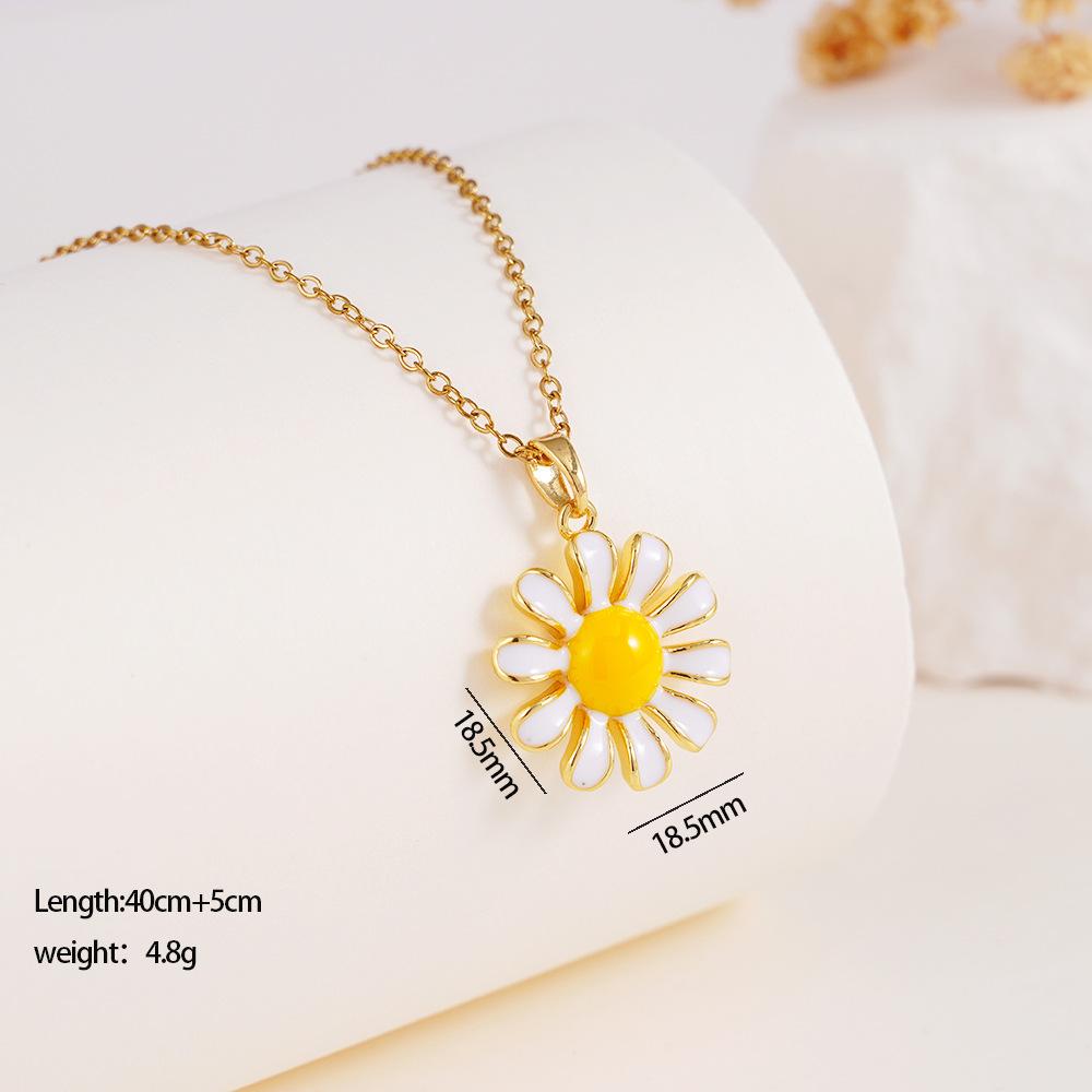 Sweet Zircon Daisy Sunflower Pendant Necklace for Women Girls Stainless Steel Chain Cute Trendy Insect Jewelry Accessories Gifts
Sweet Zircon Daisy Sunflower Pendant Necklace for Women Girls Stainless Steel Chain Cute Trendy Insect Jewelry Accessories Gifts