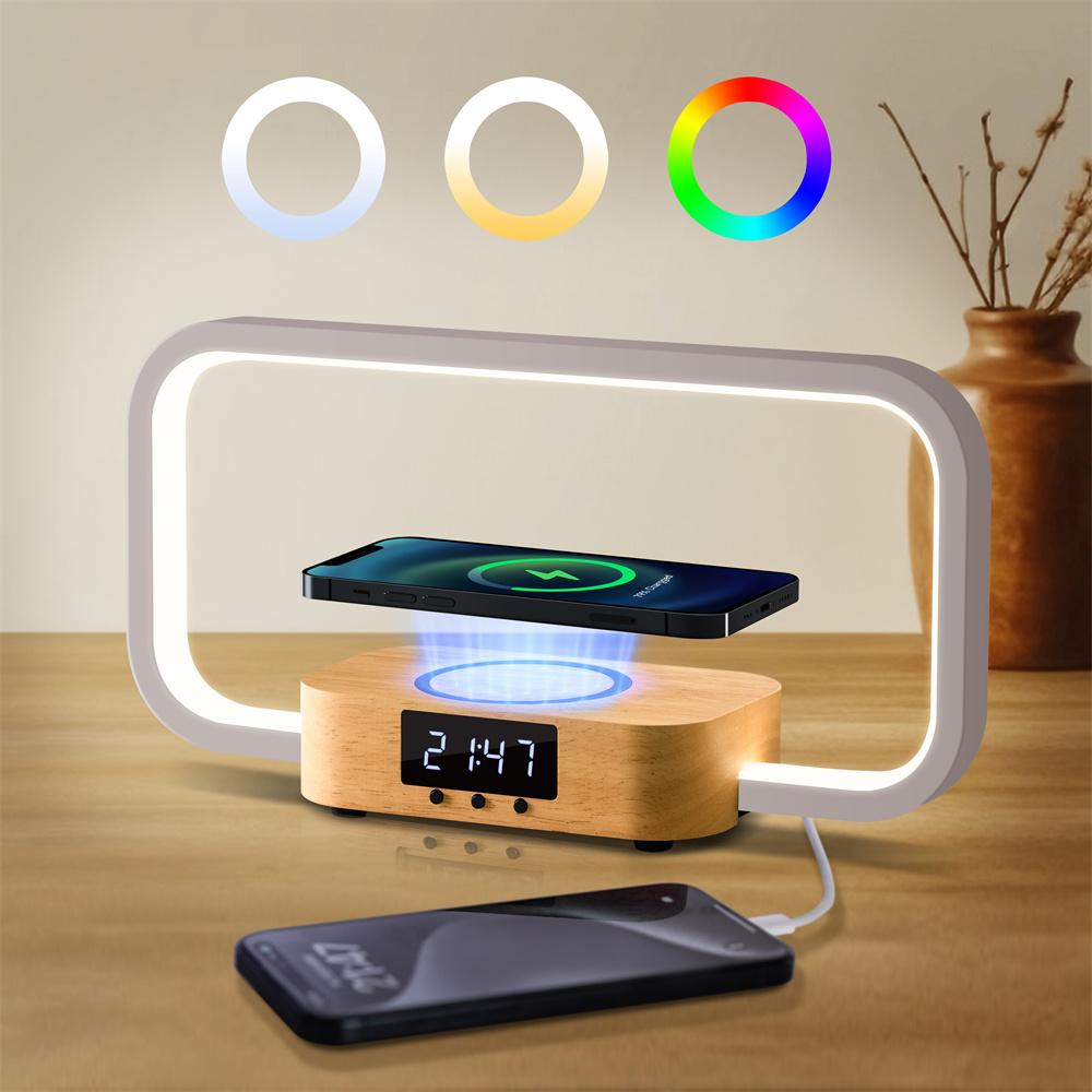 3-in-1 Touch Control RGB Bedside Lamp Night Light with 10W Wireless Charger and Digital Clock A
3-in-1 Touch Control RGB Bedside Lamp Night Light with 10W Wireless Charger and Digital Clock A