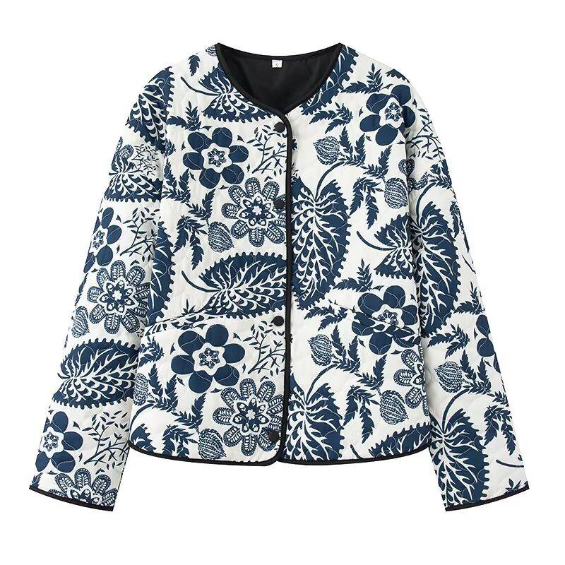 Kaslead New Women clothes Western Style Fashion Print Quilted Cotton Cotton-padded jacket Long sleeve Cotton-Padded Coat Color L
Kaslead New Women clothes Western Style Fashion Print Quilted Cotton Cotton-padded jacket Long sleeve Cotton-Padded Coat Color L