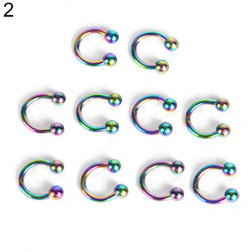 Полукольца для пирсинга 10 штук 8 mm разноцветный
Полукольца для пирсинга 10 штук 8 mm разноцветный