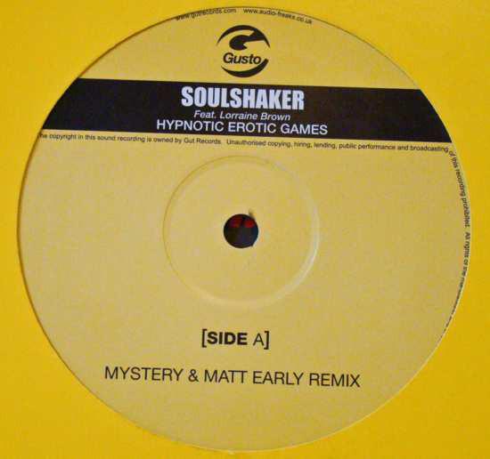 12inch Record SOULSHAKER, LORRAINE BROWN - Hypnotic Erotic Games 12GUS38 Gusto Records 2006 UK Dance & Electronica Used
12inch Record SOULSHAKER, LORRAINE BROWN - Hypnotic Erotic Games 12GUS38 Gusto Records 2006 UK Dance & Electronica Used