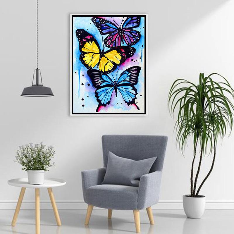 5D DIY Diamond Painting Three Butterflies Cross Stitch Kit Mosaic Diamond Embroidery Rose Full Round/Square Drill Home Decoration Round 30x40cm
5D DIY Diamond Painting Three Butterflies Cross Stitch Kit Mosaic Diamond Embroidery Rose Full Round/Square Drill Home Decoration Round 30x40cm