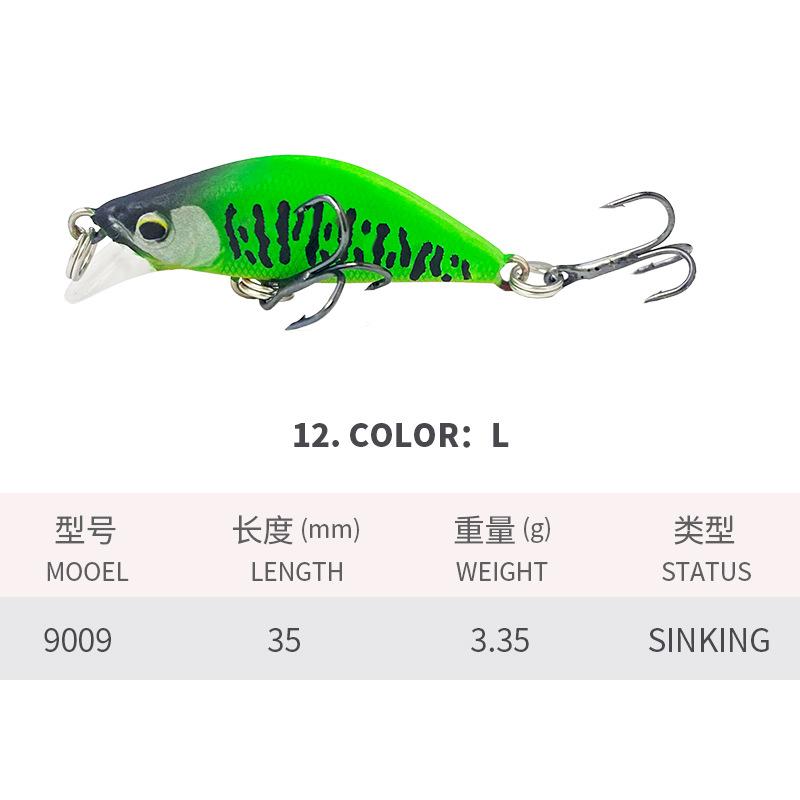 1Pcs 35mm 3.35g Sinking Mini Minnow for Fishing Japanese Artificial Bait Stream Trout Bass Fihsing Tackle Isca Pesca Minnow
1Pcs 35mm 3.35g Sinking Mini Minnow for Fishing Japanese Artificial Bait Stream Trout Bass Fihsing Tackle Isca Pesca Minnow