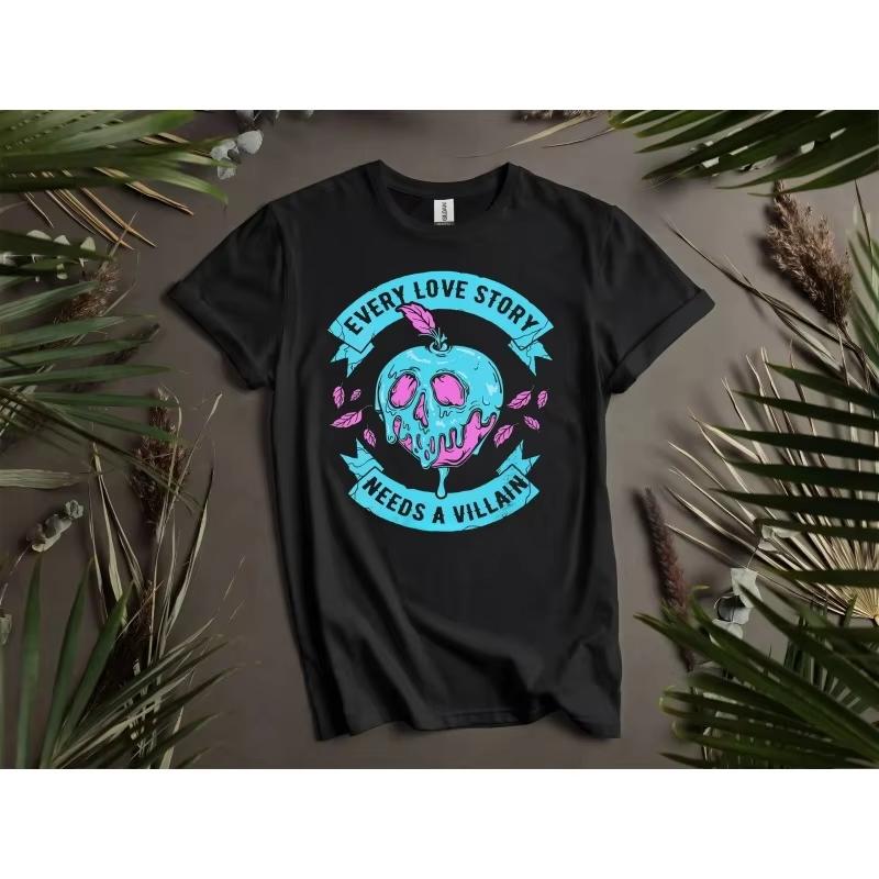 Summer Snow White Evil Queen Poisonous Apple Print Tshirt for Unisex and Women Roundneck Shortsleeved Tshirt S
Summer Snow White Evil Queen Poisonous Apple Print Tshirt for Unisex and Women Roundneck Shortsleeved Tshirt S
