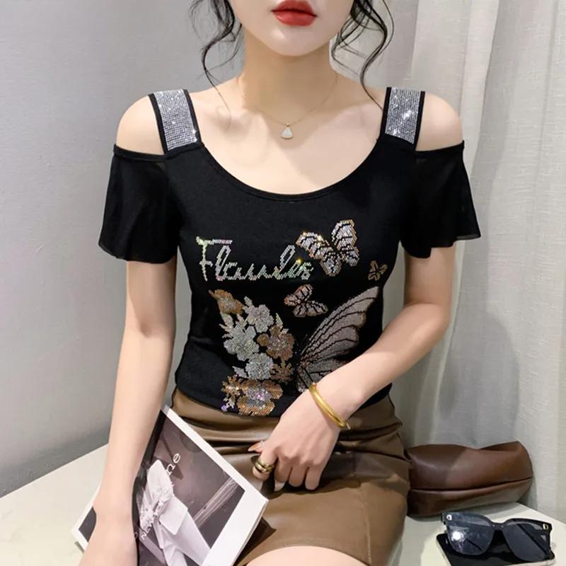 Fashion Women’s Mesh Bling Butterfly T-Shirt Clothes Sexy Off Shoulder Luxury Hot Diamonds Tops Summer Short Sleeve Female Tees Blouse 3XL фіолетовий
Fashion Women’s Mesh Bling Butterfly T-Shirt Clothes Sexy Off Shoulder Luxury Hot Diamonds Tops Summer Short Sleeve Female Tees Blouse 3XL фіолетовий