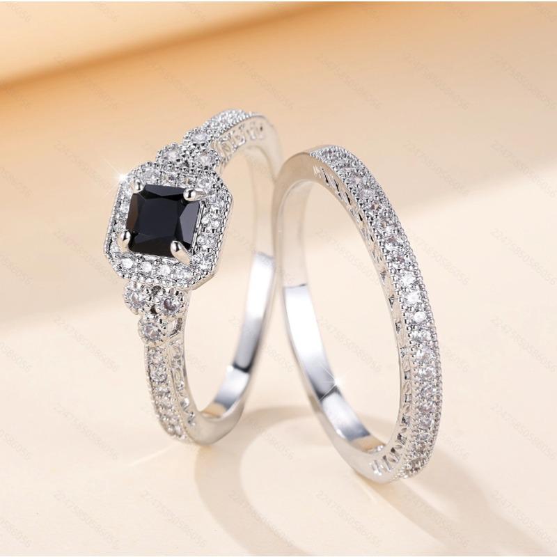 Luxury Fashion Color Black Zirconia Ring Square Sparkling Women S Engagement Birthday Party Jewelry Accessories Gifts 6
Luxury Fashion Color Black Zirconia Ring Square Sparkling Women S Engagement Birthday Party Jewelry Accessories Gifts 6