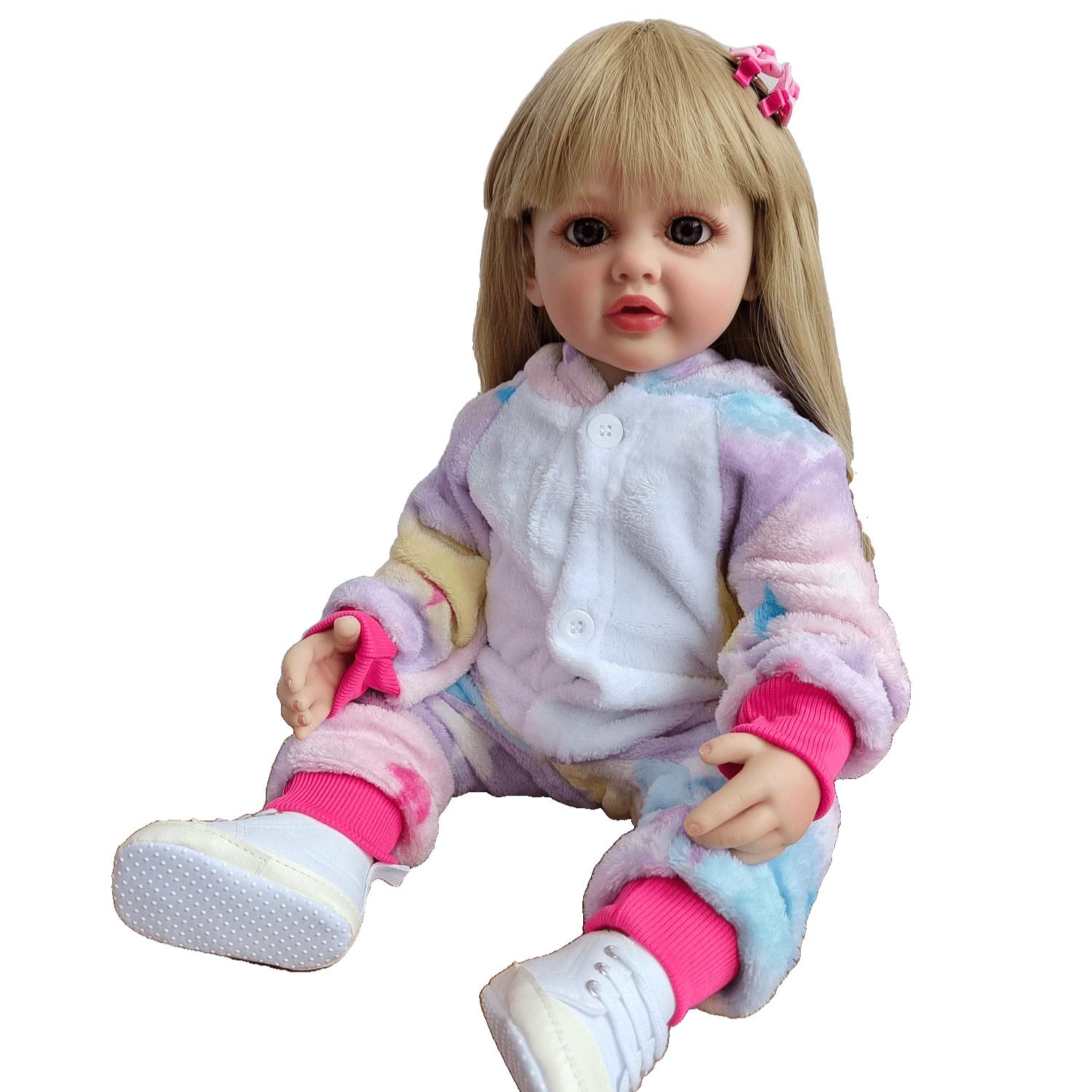 BZDOLL Reborn Baby Girl Doll with Blonde Long Hair 55 CM 22 Inch Full Vinyl Body Lifelike Realistic Princess Toddler Bebe vinyl body doll
BZDOLL Reborn Baby Girl Doll with Blonde Long Hair 55 CM 22 Inch Full Vinyl Body Lifelike Realistic Princess Toddler Bebe vinyl body doll