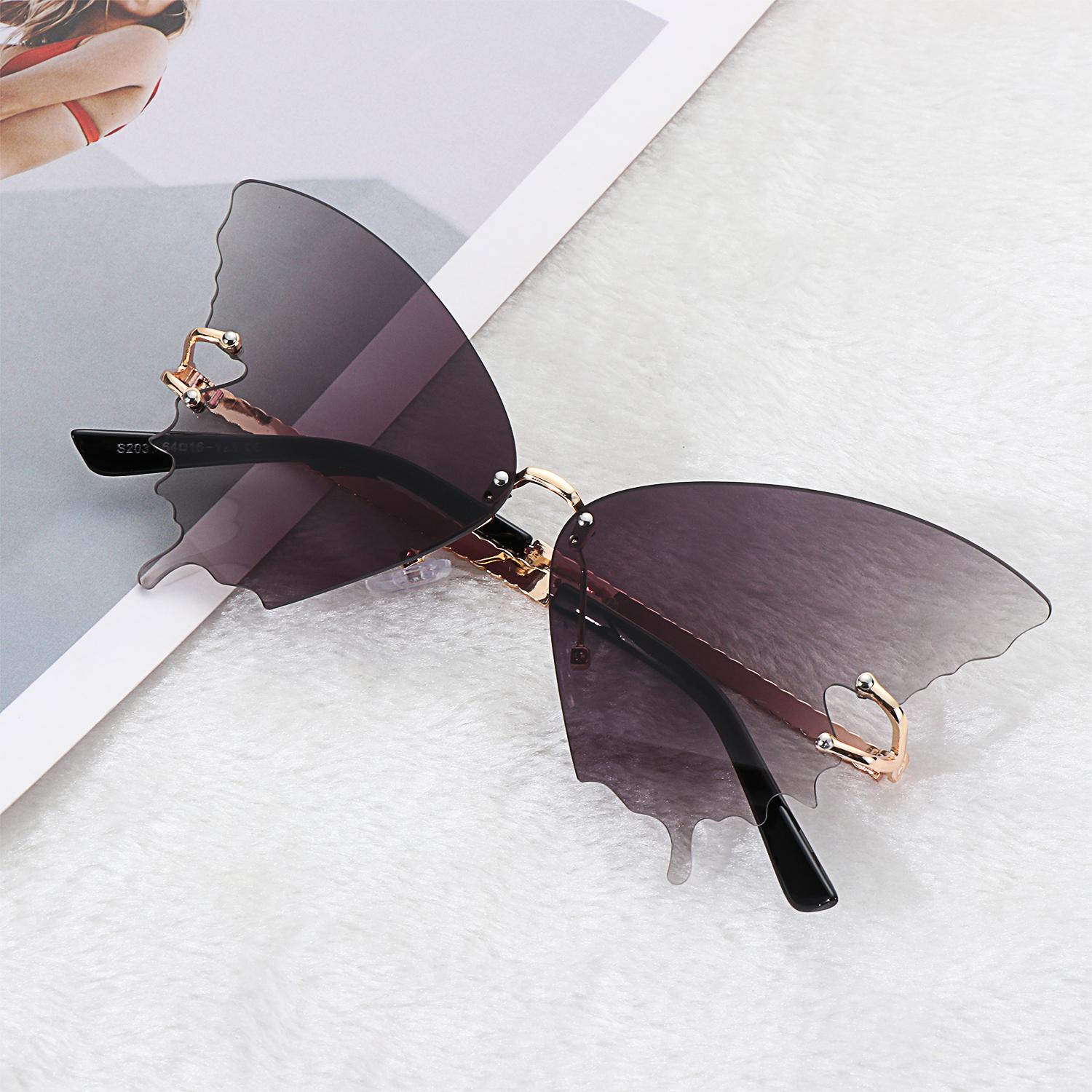 Women Metal Fashion Retro Sun Glasses Rimless Sunglasses UV protection Butterfly Sunglasses C01
Women Metal Fashion Retro Sun Glasses Rimless Sunglasses UV protection Butterfly Sunglasses C01