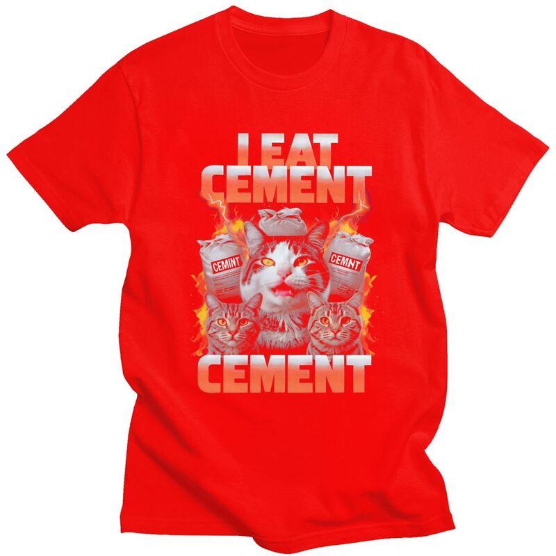 I Eat Cement Cat Meme TShirt Pure Cotton Tee Tops Summer Round Neck Sarcastic Animal Quote Tshirts Short Sleeve Clothing S
I Eat Cement Cat Meme TShirt Pure Cotton Tee Tops Summer Round Neck Sarcastic Animal Quote Tshirts Short Sleeve Clothing S