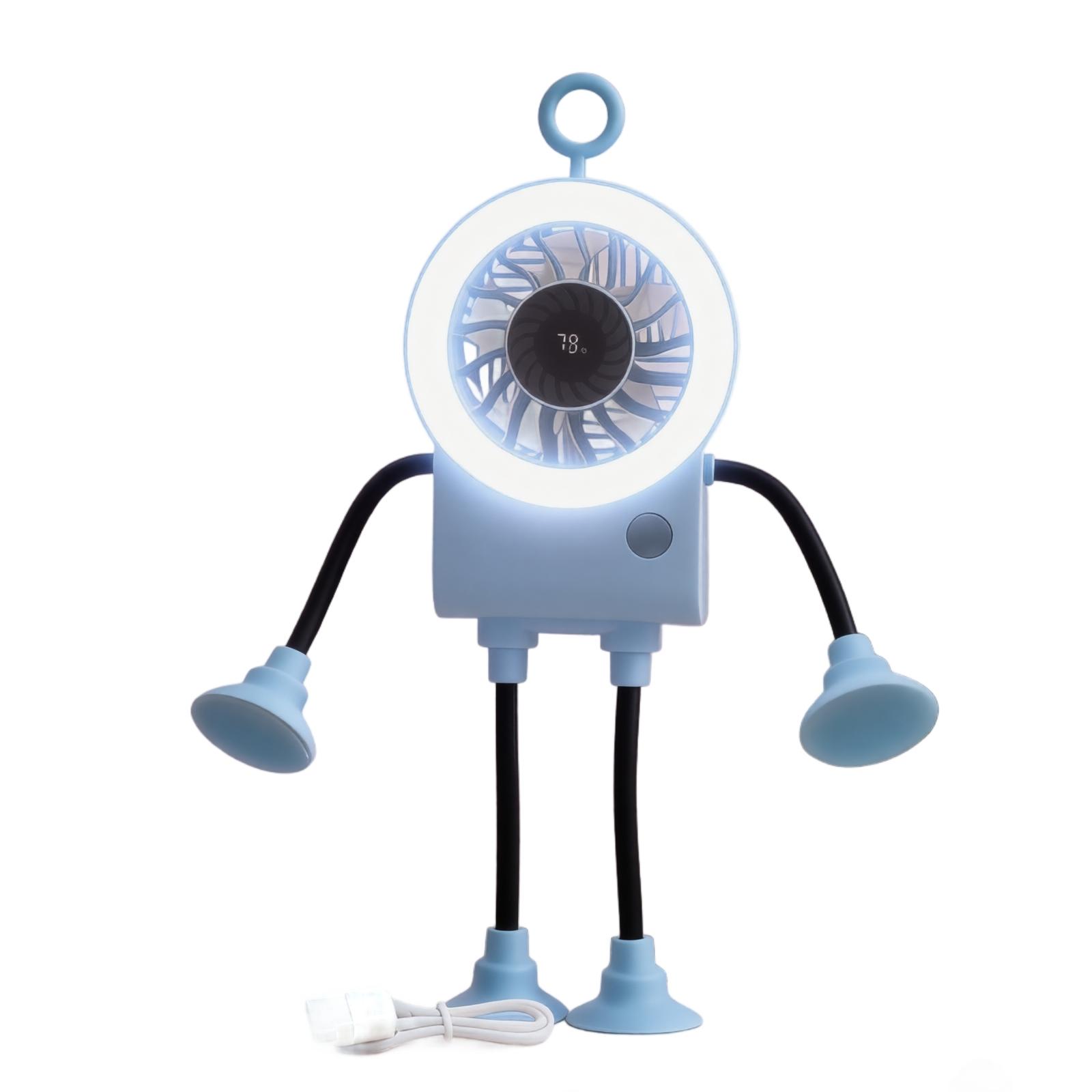 Mini Foldable Robot Fan with LED Display Suction Cup Portable Desk Fan Adjustable Angle USB Powered Small Cooling Fan for Office Home Travel One Size синий
Mini Foldable Robot Fan with LED Display Suction Cup Portable Desk Fan Adjustable Angle USB Powered Small Cooling Fan for Office Home Travel One Size синий