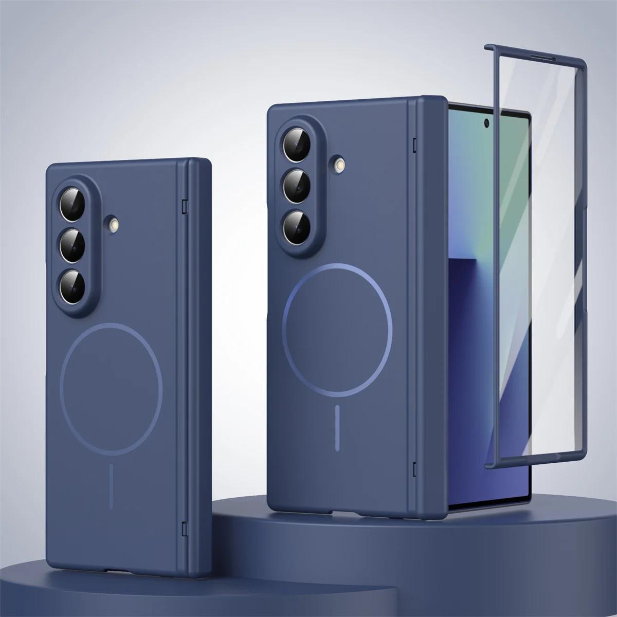 Магнитный защитный чехол для телефона с защитой шарнира для Samsung Galaxy Z Fold 7 6 5 4 3 5G для Magsafe Fold7 Fold6 с чехлом-защитой экрана Galaxy Z Fold4 синий
Магнитный защитный чехол для телефона с защитой шарнира для Samsung Galaxy Z Fold 7 6 5 4 3 5G для Magsafe Fold7 Fold6 с чехлом-защитой экрана Galaxy Z Fold4 синий