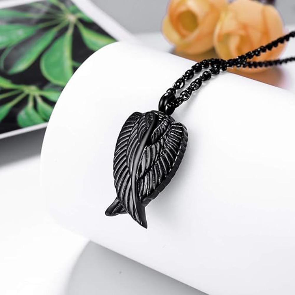 Stainless Steel Urn Pendant Angel Wing Shape Perfume Bottle Pendant Cremation Necklace Ashes
Stainless Steel Urn Pendant Angel Wing Shape Perfume Bottle Pendant Cremation Necklace Ashes