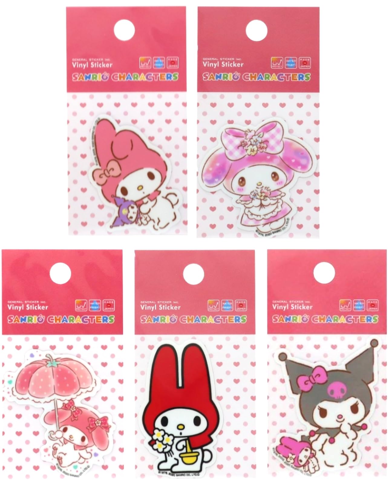 Набор из 5 мини-наклеек My Melody Die Cut (Мягкая игрушка, Блеск, Зонтик, Цветок, Куроми) приблизительно. 5 см Общая наклейка
Набор из 5 мини-наклеек My Melody Die Cut (Мягкая игрушка, Блеск, Зонтик, Цветок, Куроми) приблизительно. 5 см Общая наклейка