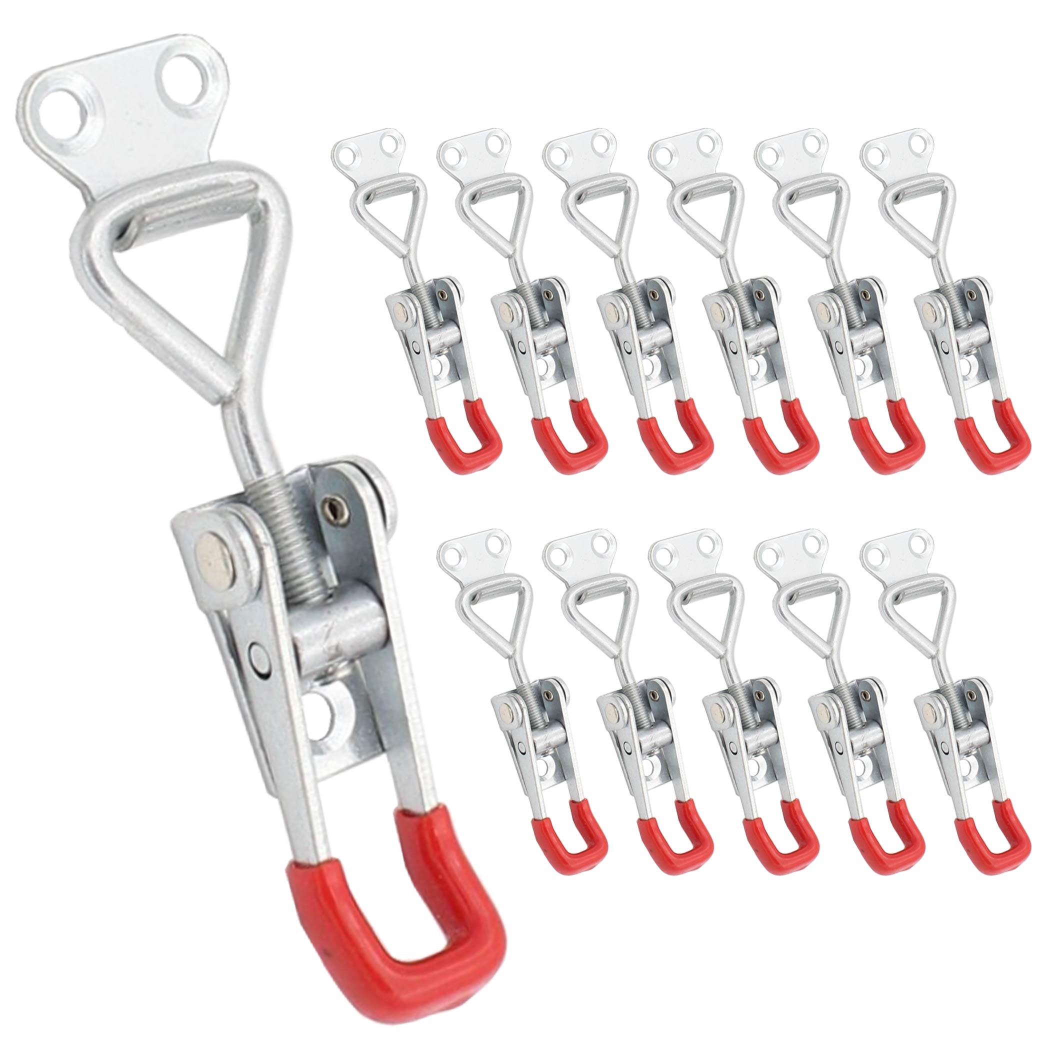 HAMILO Toggle Clamps, Set of 12, Latch Type Door Lock, Cabinet, Storage Case Auxiliary Lock, Strong Fixing
HAMILO Toggle Clamps, Set of 12, Latch Type Door Lock, Cabinet, Storage Case Auxiliary Lock, Strong Fixing