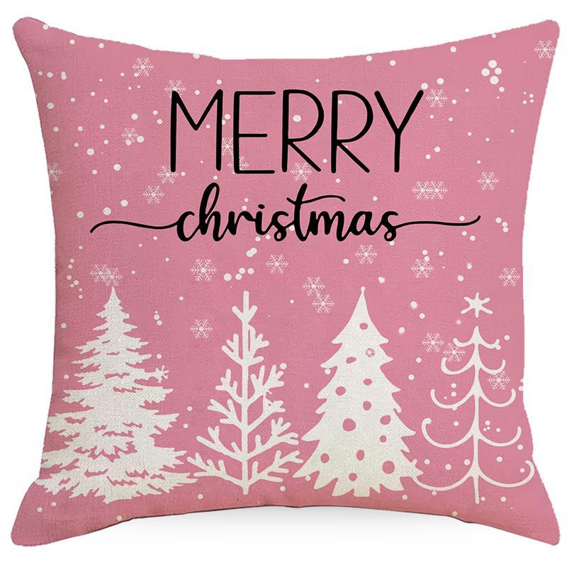 1pc Pink Christmas Cushion Cover Snowman Deer Pine Printed Washable Cover for Home Ornament Xmas New Year Christmas Decoration 45x45cm
1pc Pink Christmas Cushion Cover Snowman Deer Pine Printed Washable Cover for Home Ornament Xmas New Year Christmas Decoration 45x45cm
