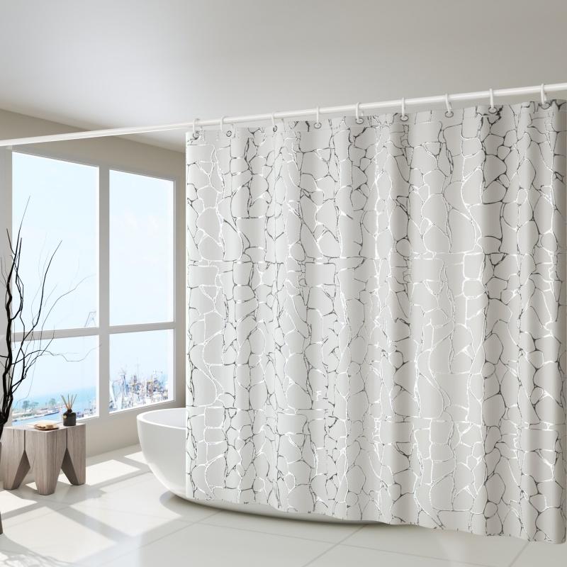1 Piece Of Gilded & Silver-Plated Craft Shower Curtain, 110G Thickened Polyester Fabric, Home Decoration Curtain, Bathroom Curta W60H190(CM)-1 Pcs
1 Piece Of Gilded & Silver-Plated Craft Shower Curtain, 110G Thickened Polyester Fabric, Home Decoration Curtain, Bathroom Curta W60H190(CM)-1 Pcs