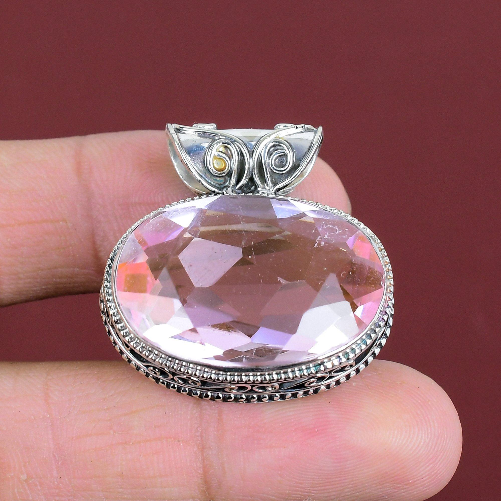 Faceted Pink Kunzite Pendant Vintage Gemstone Pendant 925 Sterling Silver Pendant Handmade Pendant Very Pretty Silver Jewelry Gifts For Wife
Faceted Pink Kunzite Pendant Vintage Gemstone Pendant 925 Sterling Silver Pendant Handmade Pendant Very Pretty Silver Jewelry Gifts For Wife