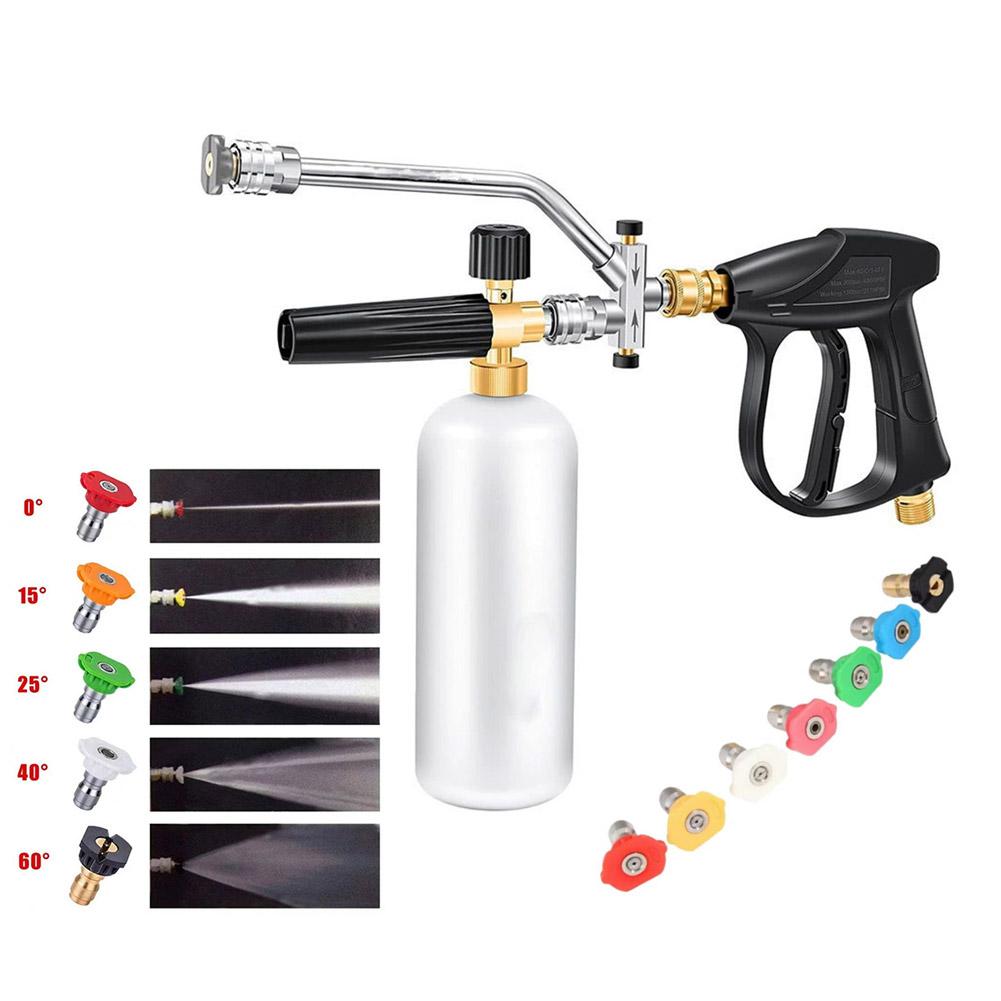 Universal Car Wash Water Gun Foam Pot Set High Pressure Cleaning Supplies 1L Foam Cannon 7 Metal Nozzles Car Wash Gun Adjustable
Universal Car Wash Water Gun Foam Pot Set High Pressure Cleaning Supplies 1L Foam Cannon 7 Metal Nozzles Car Wash Gun Adjustable