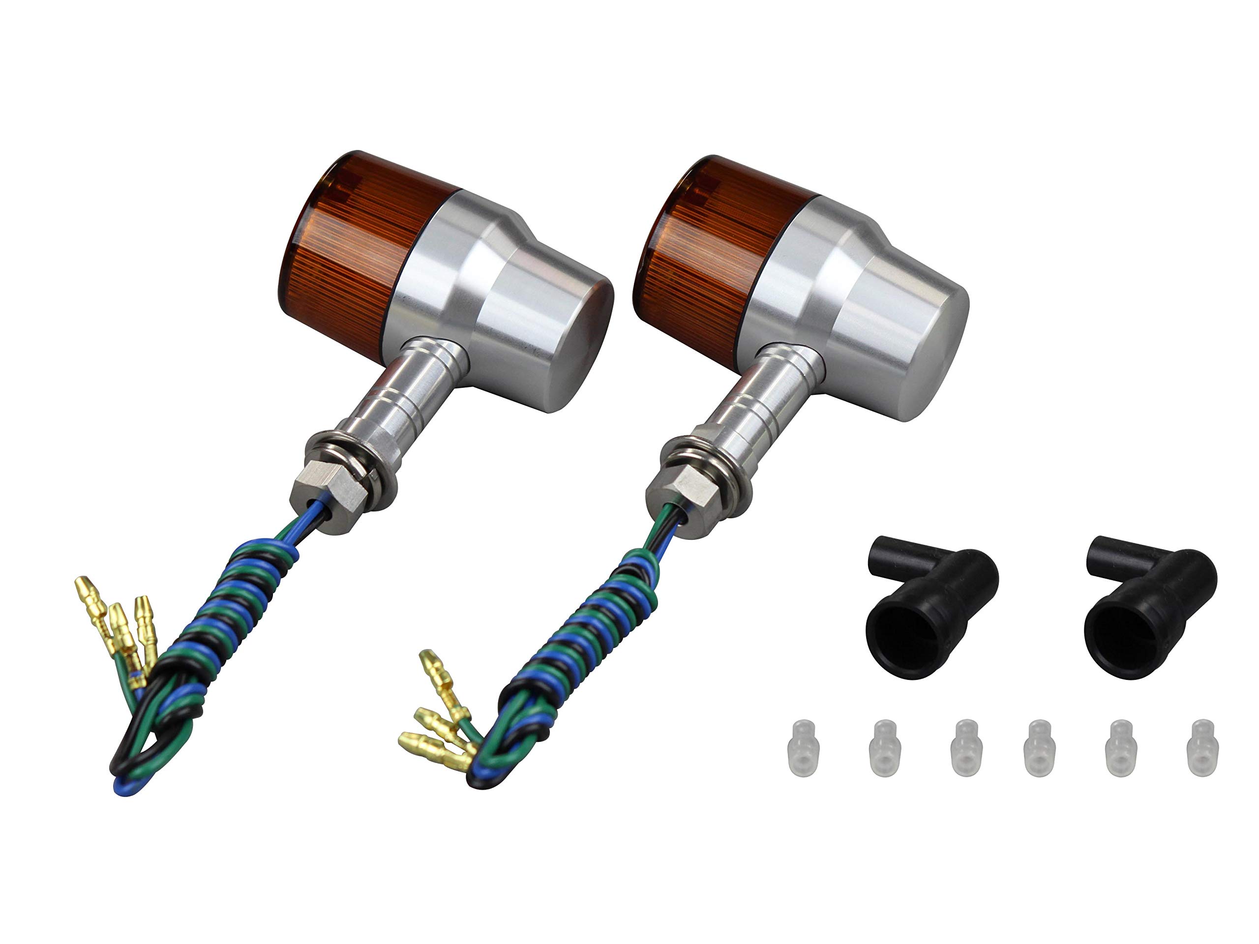 POSH FAITH Motorcycle Accessories Turn Signals Middle Machined Turn Signals Superbike Type Long Stay Double Bulb Sold 2 Pieces M10 Silver Lens (Bulb
POSH FAITH Motorcycle Accessories Turn Signals Middle Machined Turn Signals Superbike Type Long Stay Double Bulb Sold 2 Pieces M10 Silver Lens (Bulb