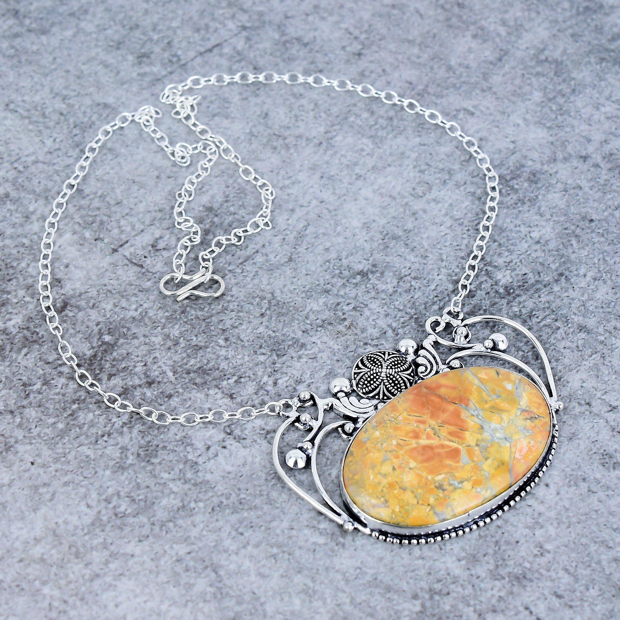 Maligano Jasper Gemstone Handmade 925 Sterling Silver Jewelry Necklace 18 M-2762
Maligano Jasper Gemstone Handmade 925 Sterling Silver Jewelry Necklace 18 M-2762