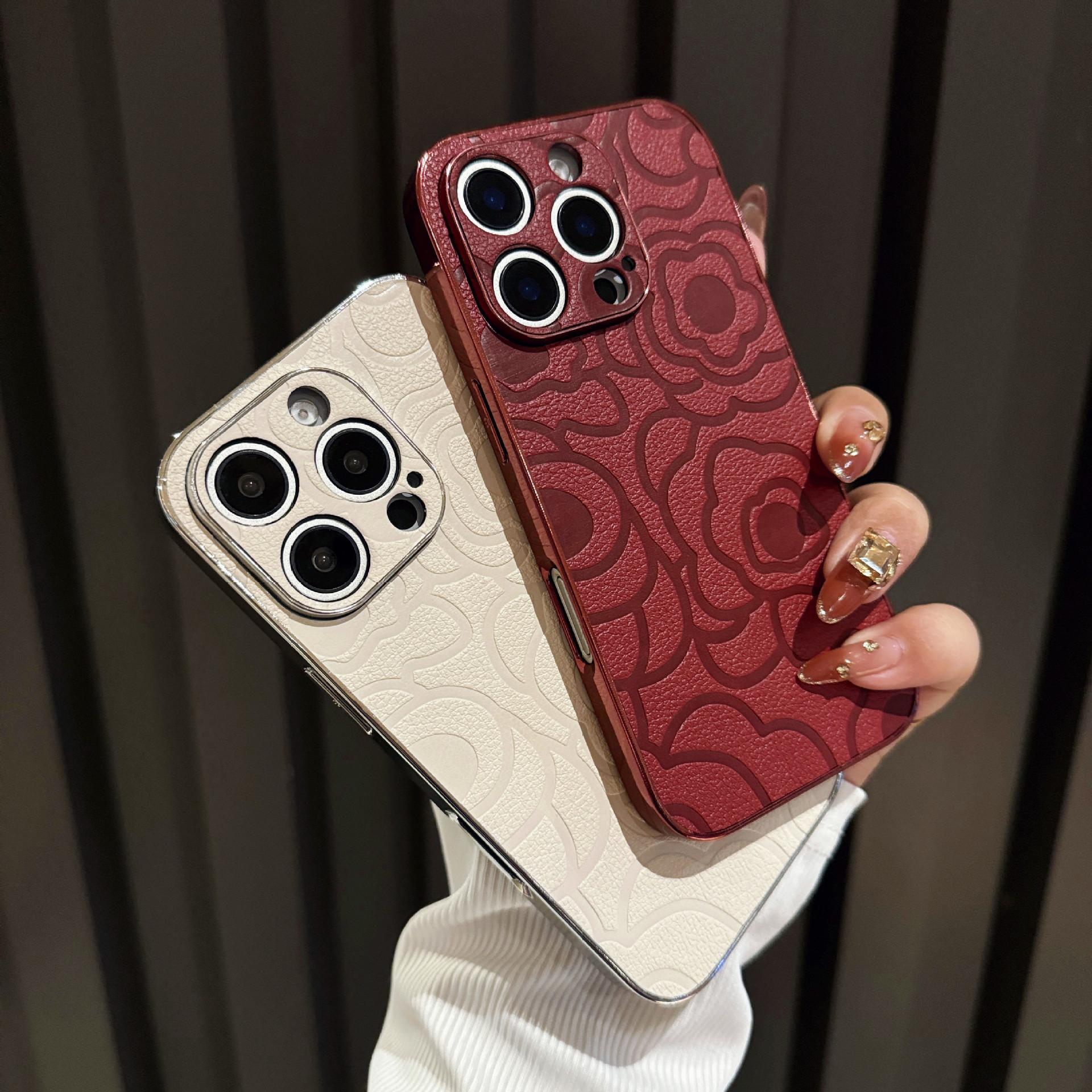 Leather Pattern Electroplated Camellia Mobile Phone Case Suitable for Apple 16Pro Mobile Phone Case IPhone 14plus Protective Case 15 iPhone16
Leather Pattern Electroplated Camellia Mobile Phone Case Suitable for Apple 16Pro Mobile Phone Case IPhone 14plus Protective Case 15 iPhone16