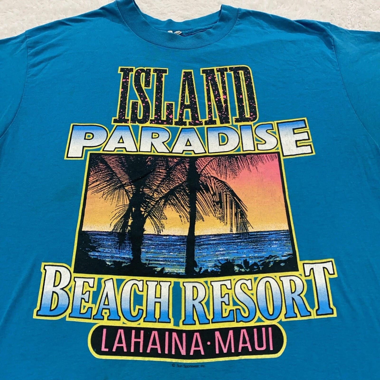 vintage 80s HAWAII ISLAND PARADISE BEACH RESORT T-Shirt LARGE single stitch maui 3XL
vintage 80s HAWAII ISLAND PARADISE BEACH RESORT T-Shirt LARGE single stitch maui 3XL