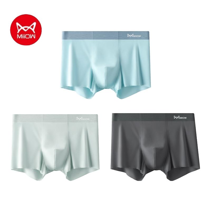 MiiOW 3pcs Ultra-thin Ice Silk чоловічі трусики AAA Conductive Antibacterial Men Underwear Summer Sexy Seamless Boxer Shorts 5XL L
MiiOW 3pcs Ultra-thin Ice Silk чоловічі трусики AAA Conductive Antibacterial Men Underwear Summer Sexy Seamless Boxer Shorts 5XL L