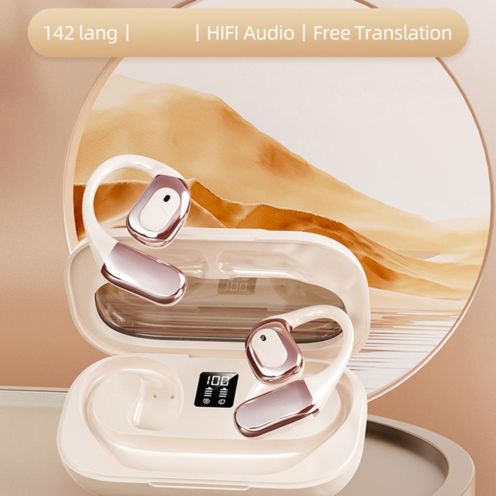 T23 Bluetooth-Compatible Headset Noise Cancelling Multi Language Translation Calling Music Wireless Earphones Nude
T23 Bluetooth-Compatible Headset Noise Cancelling Multi Language Translation Calling Music Wireless Earphones Nude