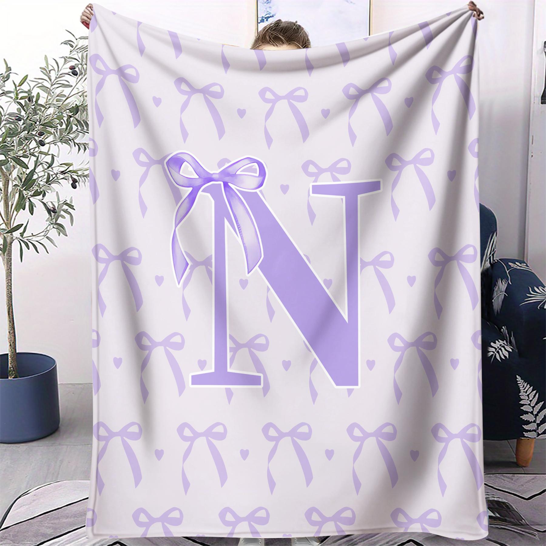 Pastel Purple Lace Capital Letter H to N Blanket Warm Cozy Portable Flannel Blanket for Home Camping Travel Gift for Girls Boys 70x100cm
Pastel Purple Lace Capital Letter H to N Blanket Warm Cozy Portable Flannel Blanket for Home Camping Travel Gift for Girls Boys 70x100cm