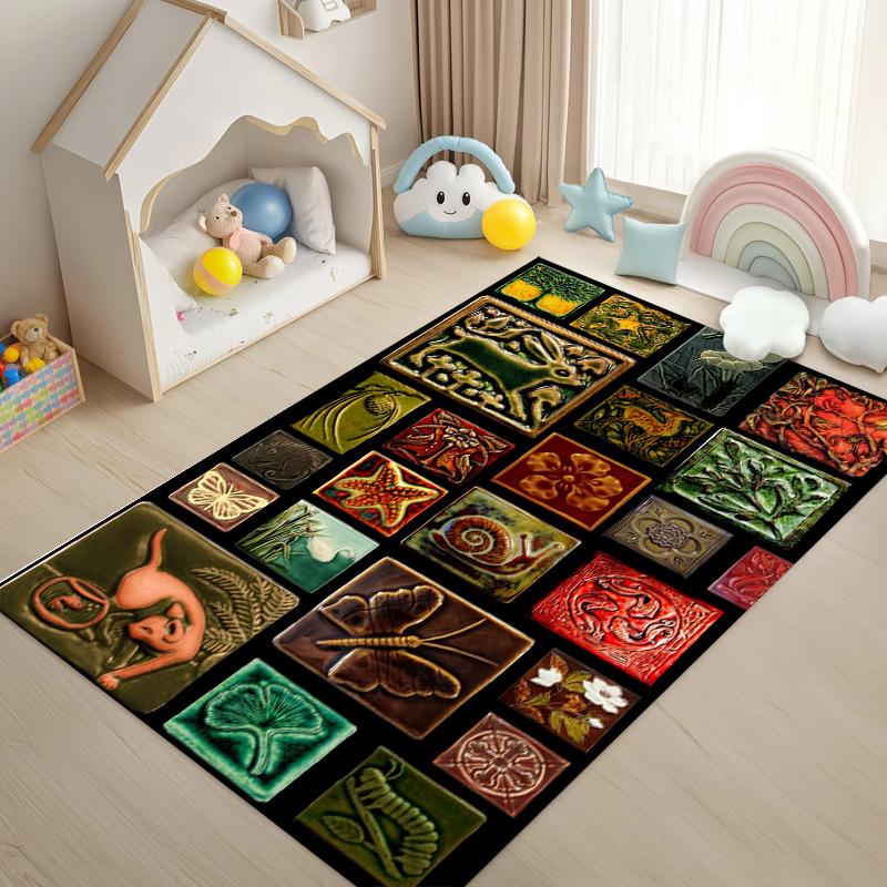 A 2D Raised-effect Flat-printed Vintage Floral Pattern Carpet Smooth and Soft Slip-resistant Small Items Living Room and Kitchen 40X60cm
A 2D Raised-effect Flat-printed Vintage Floral Pattern Carpet Smooth and Soft Slip-resistant Small Items Living Room and Kitchen 40X60cm