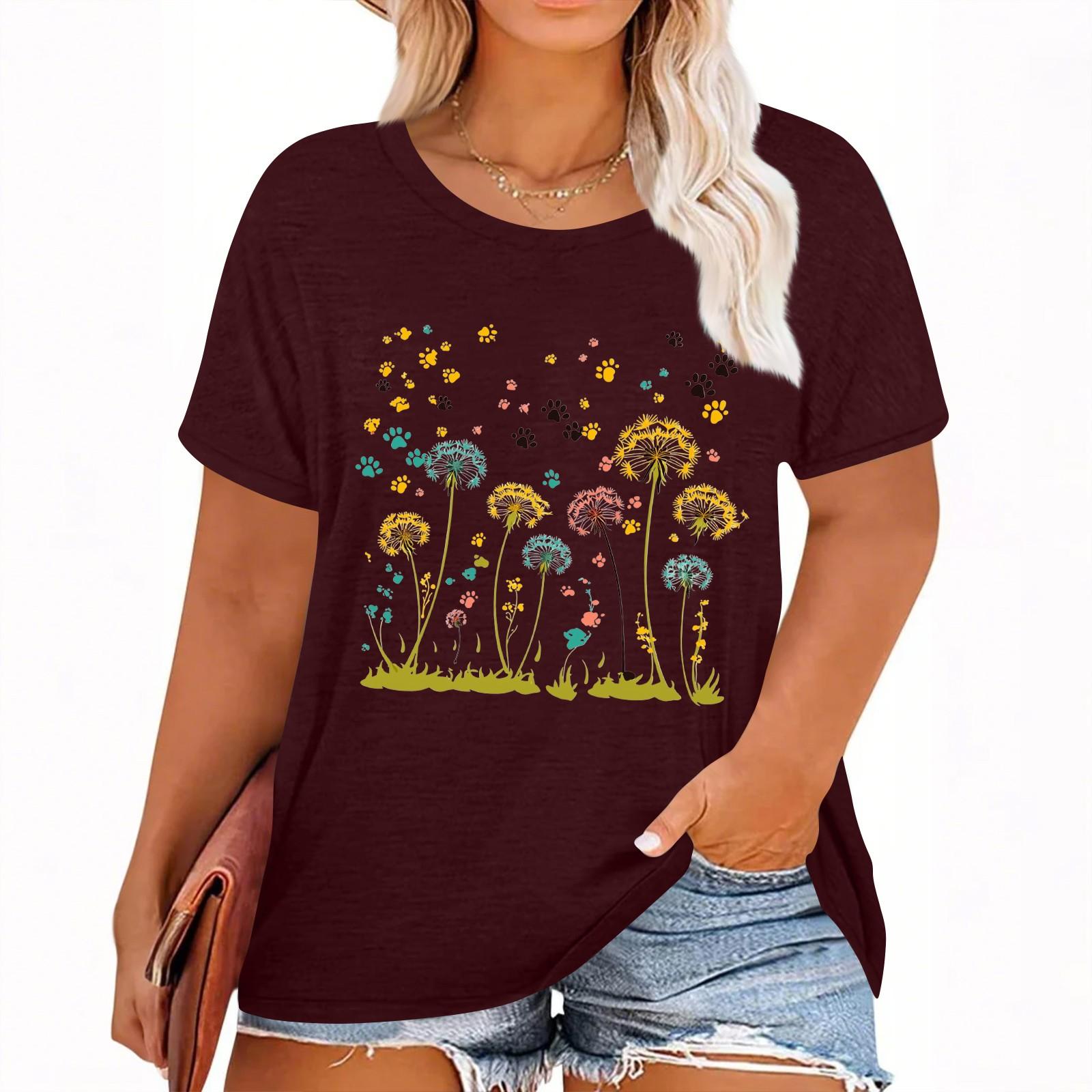 Women s Hawaiian Floral Print Short Sleeve T-Shirt Top XL винний
Women s Hawaiian Floral Print Short Sleeve T-Shirt Top XL винний
