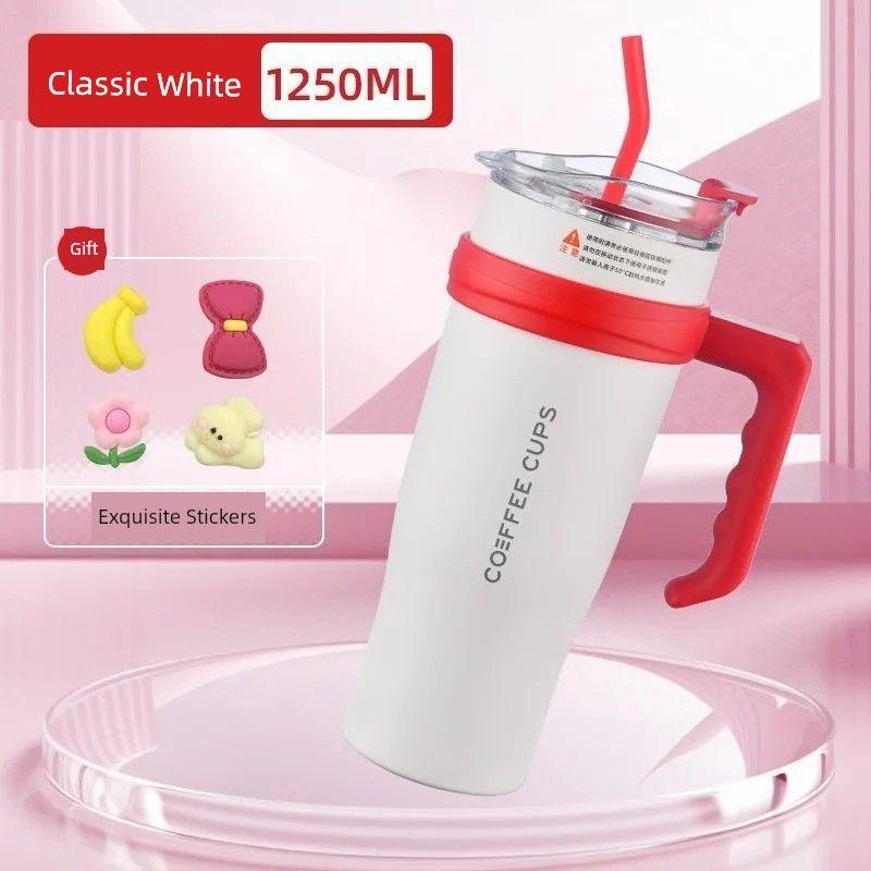 Giant New Style Insulated Water Cup, Large Capacity Stainless Steel Cup, Portable Straw Cup, High Aesthetic Value, Ice Cup for Girls 1.25L Ice Cup (White)
Giant New Style Insulated Water Cup, Large Capacity Stainless Steel Cup, Portable Straw Cup, High Aesthetic Value, Ice Cup for Girls 1.25L Ice Cup (White)