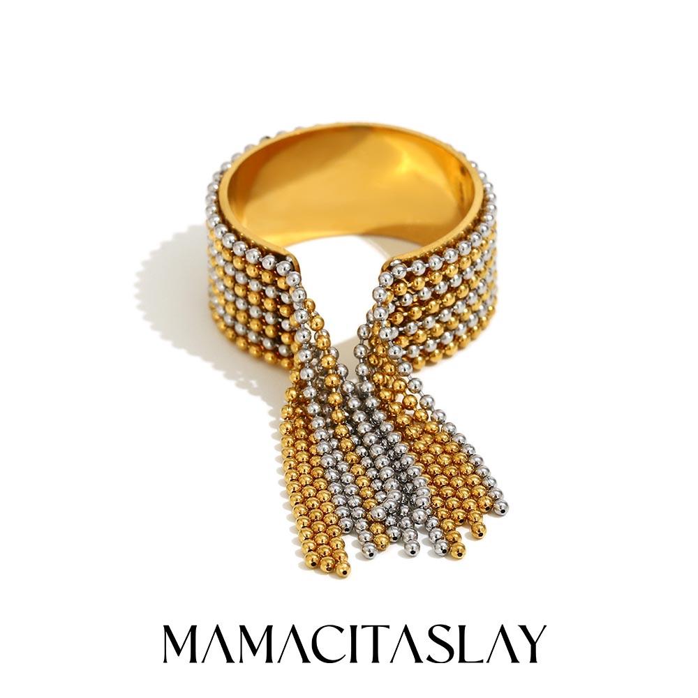 MamacitaSlay 316L Stainless Steel Chain Tassel Ring Bracelet Adjustable 18K PVD Plated Waterproof Jewelry For Women s Charm Gift
MamacitaSlay 316L Stainless Steel Chain Tassel Ring Bracelet Adjustable 18K PVD Plated Waterproof Jewelry For Women s Charm Gift