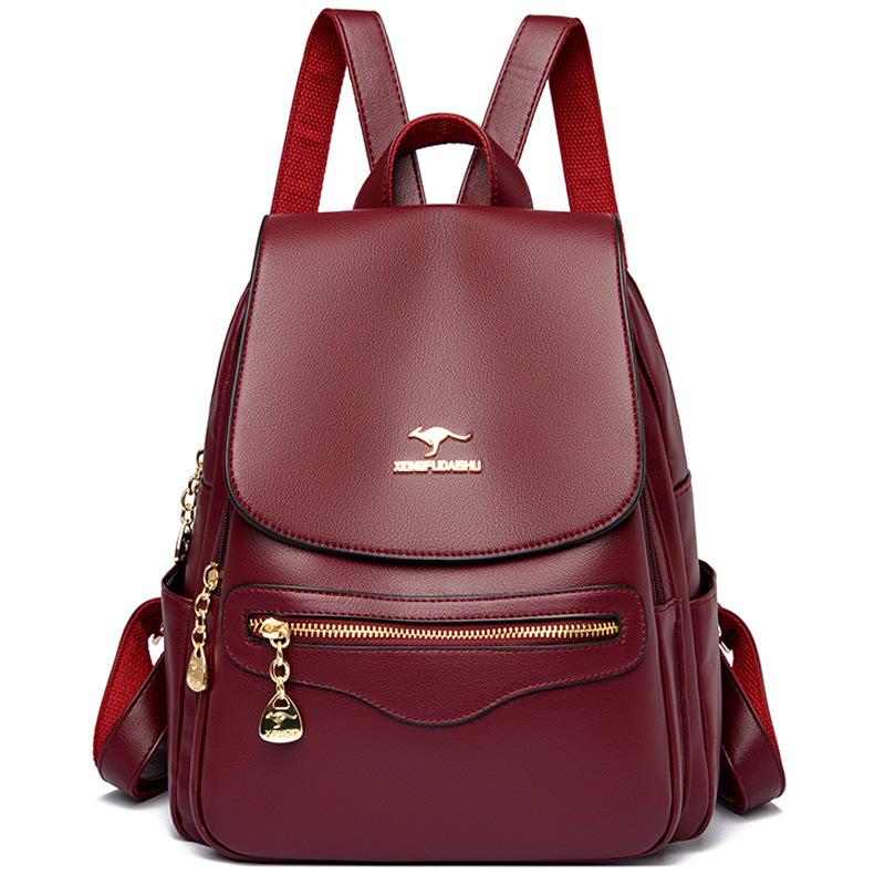 Новая тенденция среди женщин: рюкзак из мягкой кожи, модный и универсальный, простой, повседневный, школьный рюкзак в стиле колледжа
Новая тенденция среди женщин: рюкзак из мягкой кожи, модный и универсальный, простой, повседневный, школьный рюкзак в стиле колледжа