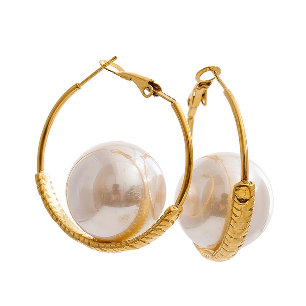 Yhpup 2026 Stainless Steel Simulated Pearls Round Hoop Earrings Fashion Korean Classy Ear Korean Jewelry PVD Plated Accessories
Yhpup 2026 Stainless Steel Simulated Pearls Round Hoop Earrings Fashion Korean Classy Ear Korean Jewelry PVD Plated Accessories