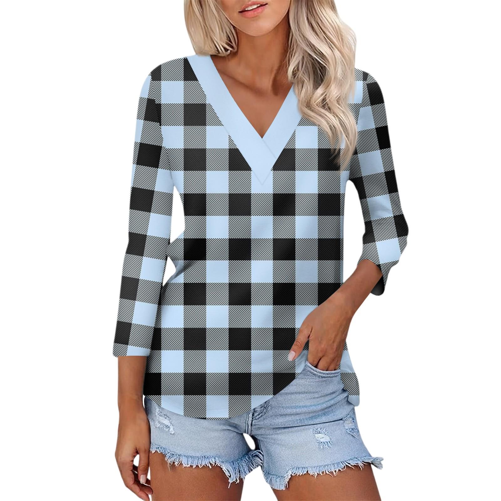 Women s Casual Fashion Sexy Comfortable V-neck Floral, Plaid Three-quarter Sleeve Top XXL
Women s Casual Fashion Sexy Comfortable V-neck Floral, Plaid Three-quarter Sleeve Top XXL