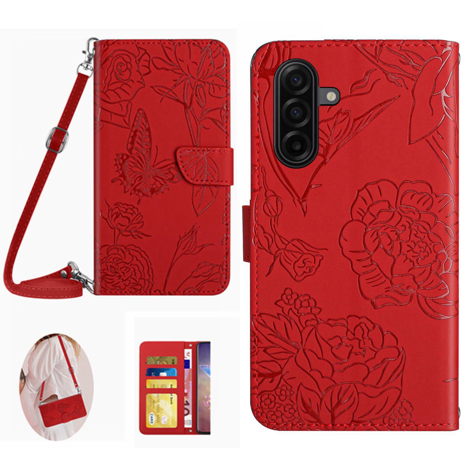 For Samsung Galaxy S26 Pro Case Butterfly Flower Imprint Leather Phone Cover with Shoulder Strap
For Samsung Galaxy S26 Pro Case Butterfly Flower Imprint Leather Phone Cover with Shoulder Strap